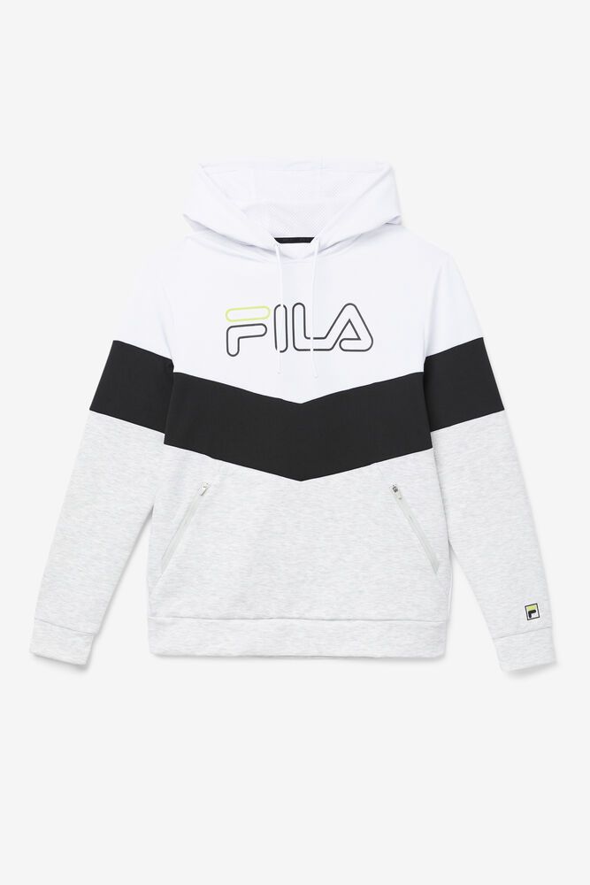 Fila Gerado Tech Hoodie White - Mens - 74215RPDN